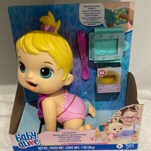 Baby Alive Lil Snacks Doll, Eats and "Poops," 8-inch Baby Doll